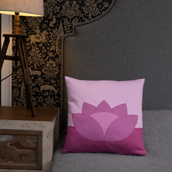 Purple Lotus Square Pillow - Image 3
