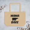 mama bare large organic tote bag
