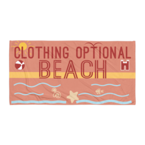 clothing optional beach towel