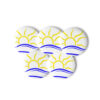 Set of naturist symbol pin buttons - Image 3