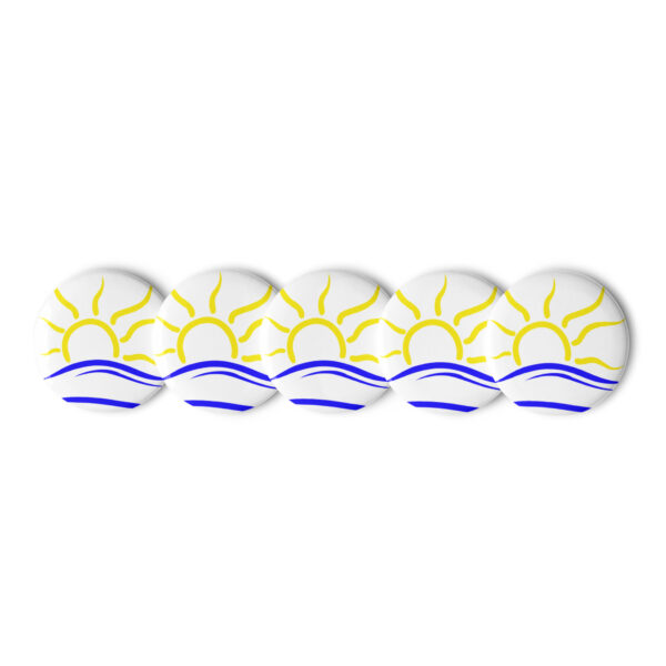 Set of naturist symbol pin buttons - Image 2