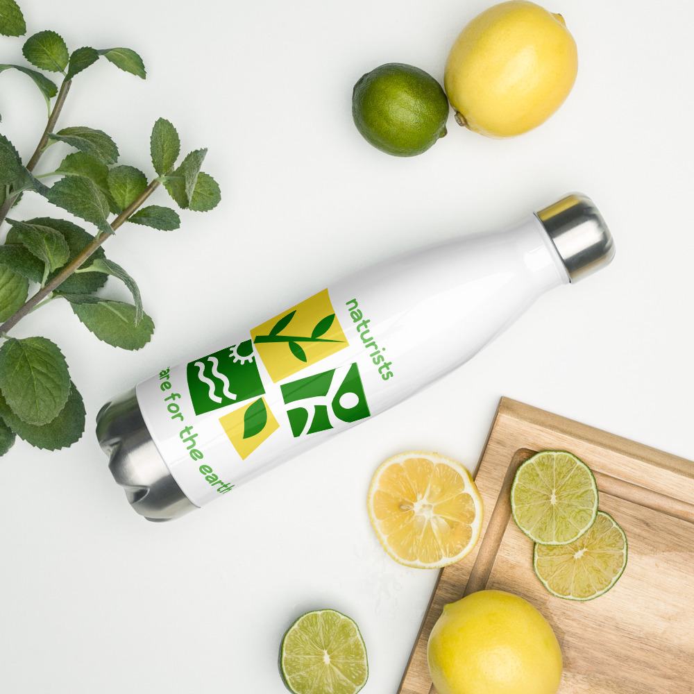 naturist for the earth stainless steel water bottle