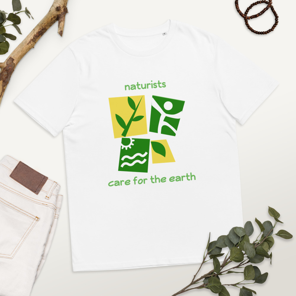 naturist for the earth unisex organic cotton t-shirt