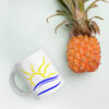 naturist universal symbol white glossy mug