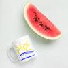 naturist universal symbol white glossy mug - Image 3