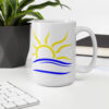 naturist universal symbol white glossy mug - Image 8