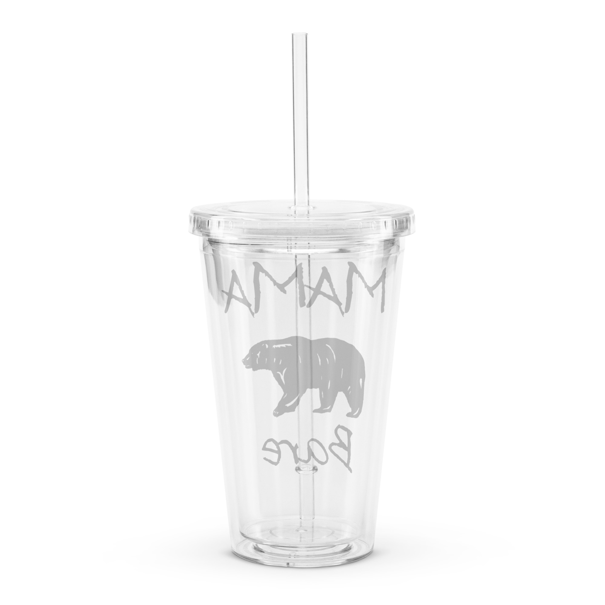 Mama Bare Clear plastic tumbler