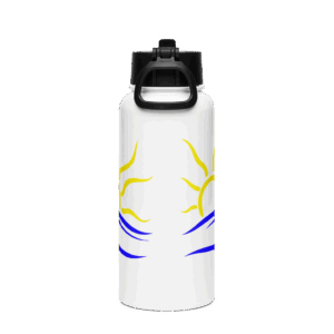 Naturist Symbol Stainless steel water bottle with a straw lid