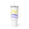 Naturist Symbol Travel mug with a handle - Image 5