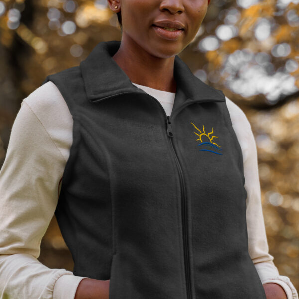 Women’s naturist Symbol fleece vest - Image 4