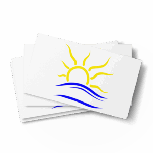 Naturist symbol business cards