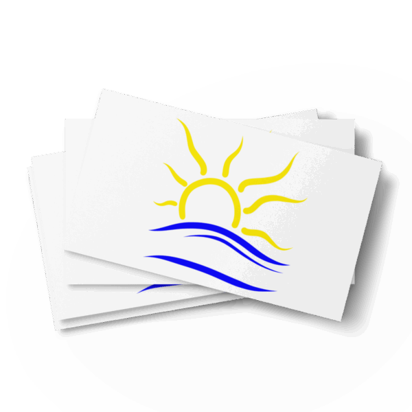 Naturist symbol business cards