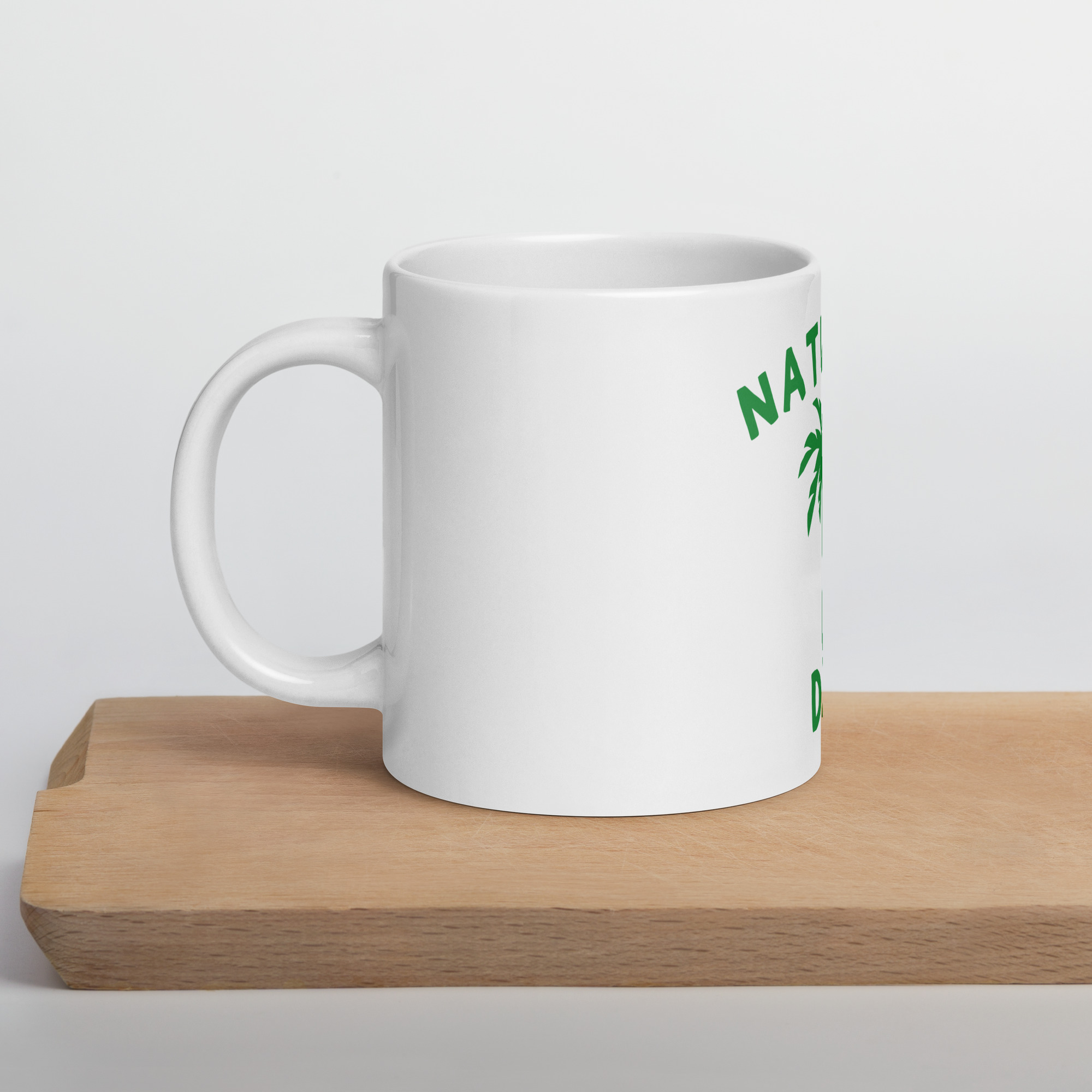 Naturist Dad White glossy mug